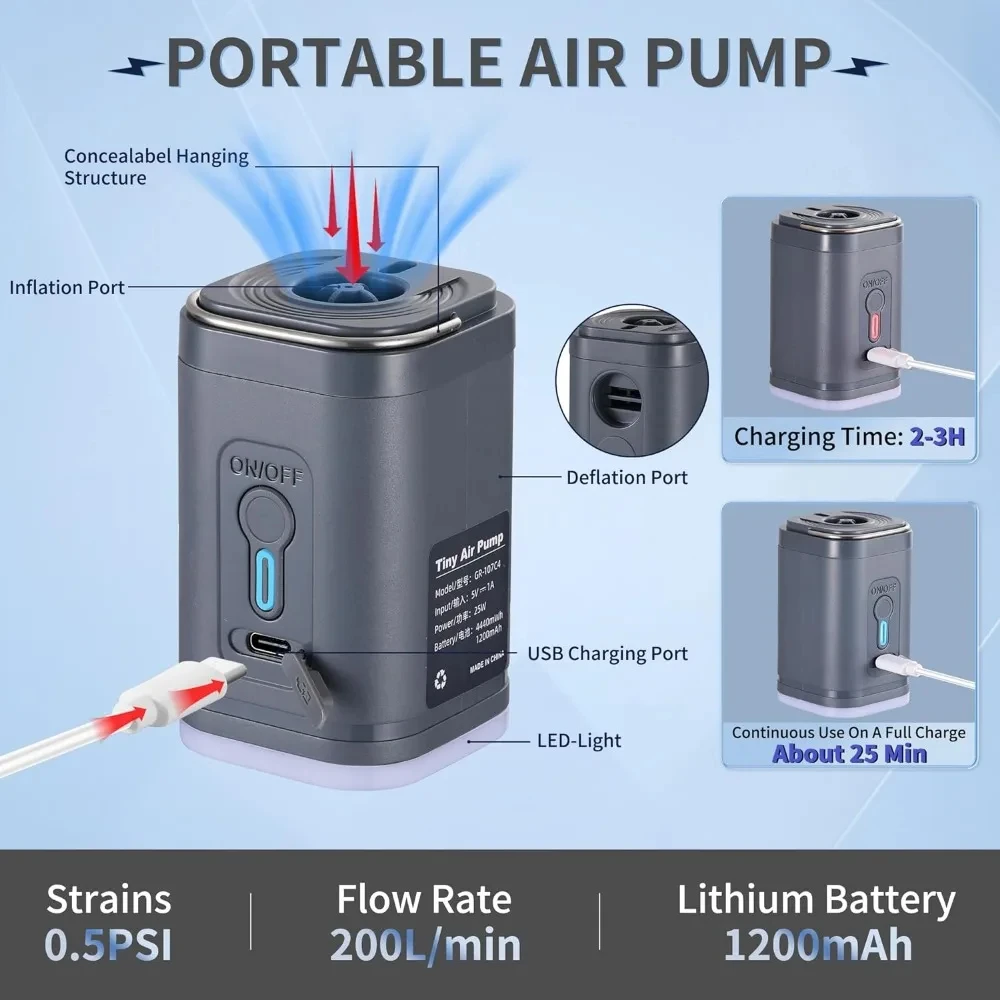 Vacuum Chamber Small - مضخة هواء محمولة صغيرة مع بطارية