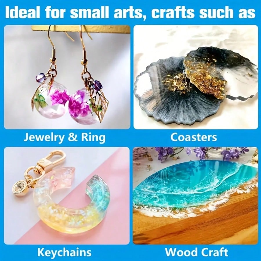 راتنج إيبوكسي شفاف كريستالي بن - مراجعة Resin Jewelry Kit وسعره