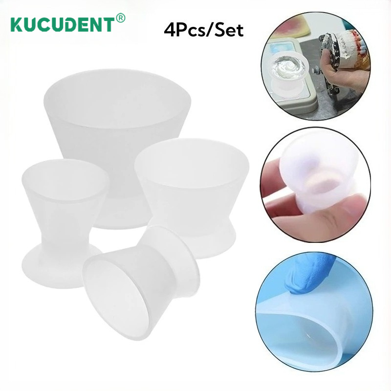 4 قطع/مجموعة أكواب خلط سيليكون - مراجعة Mixing Cup Silicone وسعره